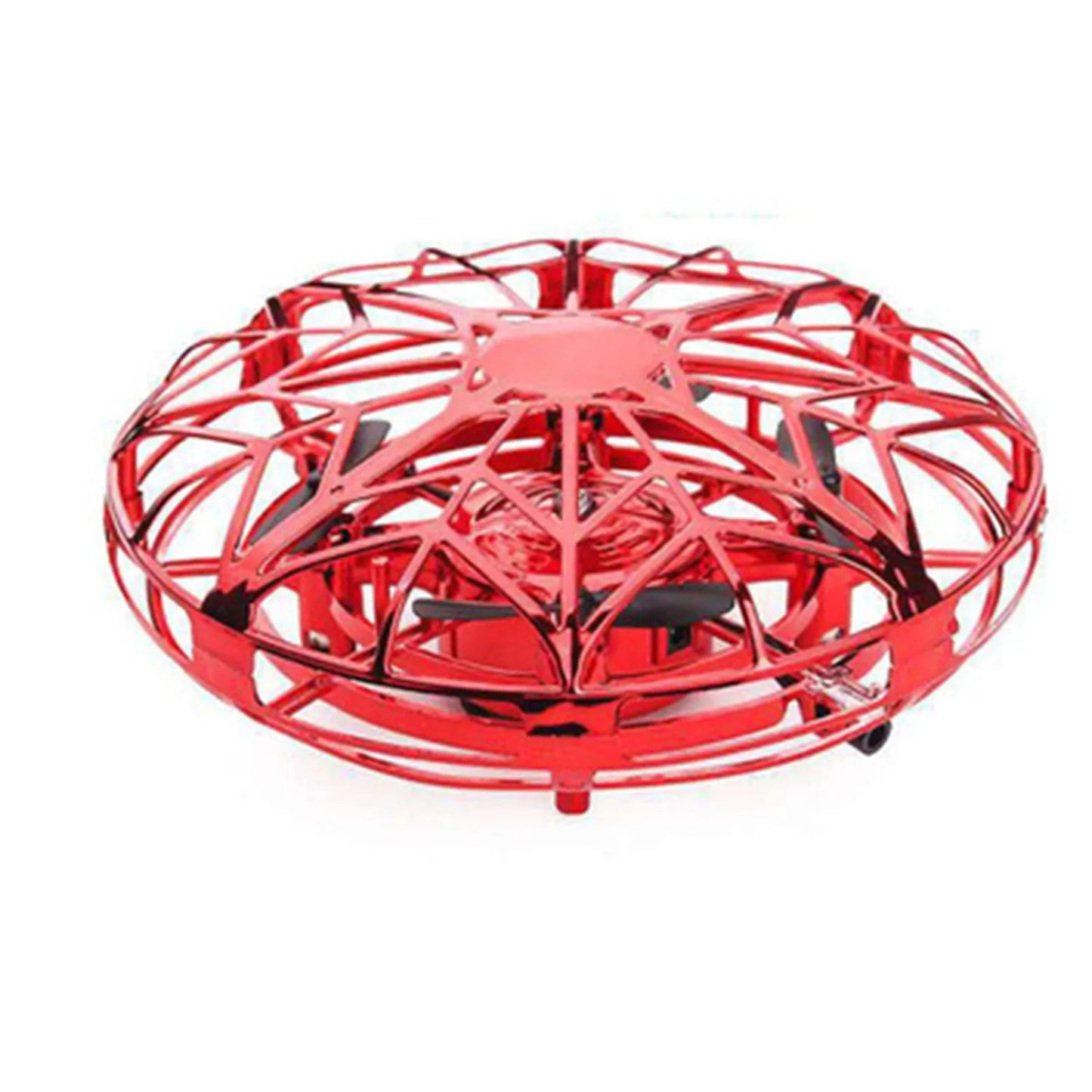 Quadcopter cu Control Prin Inductie Infraroșu și Mod de Mentinere a Altitudinii - Jucărie Drone 3D cu Protecție Completă și Mod Fără Cap - Auriu, One Size
