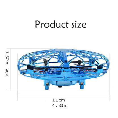 Quadcopter cu Control Prin Inductie Infraroșu și Mod de Mentinere a Altitudinii - Jucărie Drone 3D cu Protecție Completă și Mod Fără Cap - Rosu, One Size