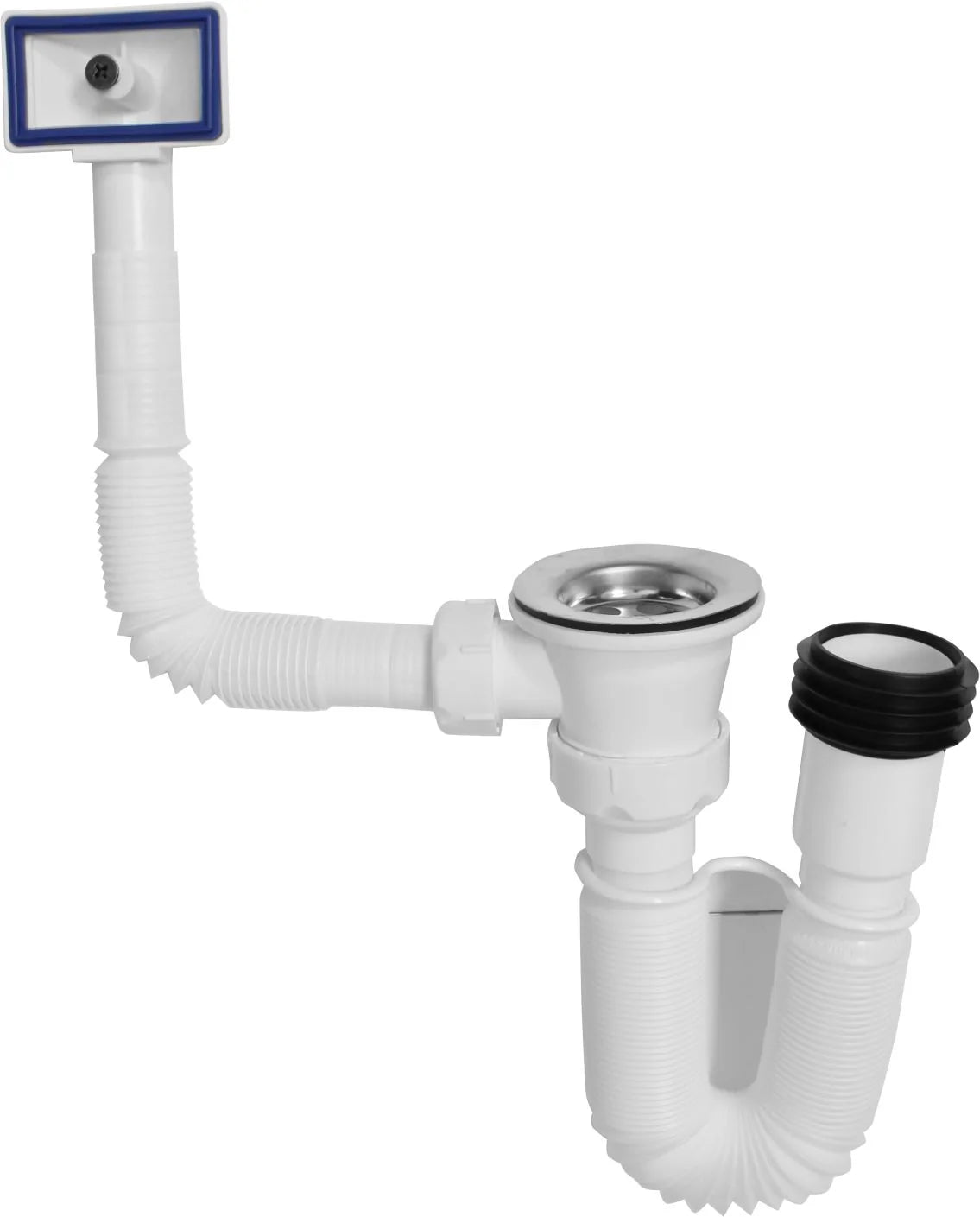 Sifon flexibil + Jolly Flex cu supraplin pentru chiuvete haaus Sanq