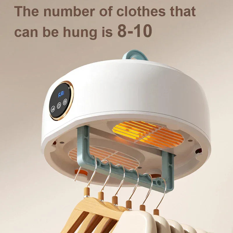 Uscător de Rufe Portabil 600W cu Timer Digital și Sac Pliabil – Ideal pentru Călătorii și Dormitor - EU
