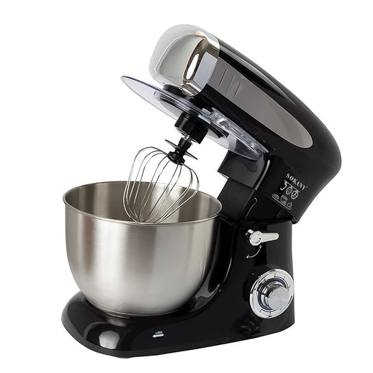 Robot de bucatarie Sokany SC-267, 1300W, bol inox 6.5L, 6 trepte de viteza, functie pulse, Negru