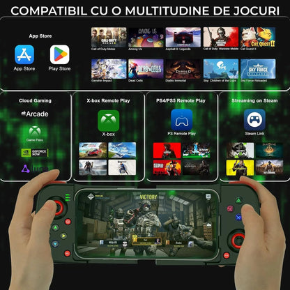 GamePad Controller Gaming pentru telefon Android, iOS, Nintendo Switch, Negru