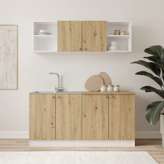 Set Bucatarie haaus Sena, Stejar Artisan/Alb, L 160 cm