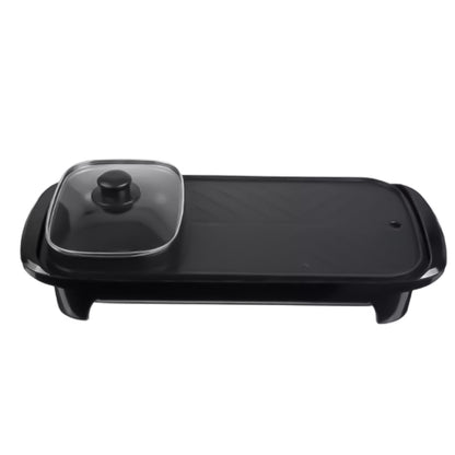 Gratar electric Sokany SK-2208, 1350 W, placa anti-aderenta, Negru