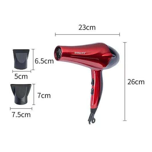 Uscator de par Sokany SK-2211, 2400W, Professional Line, Rosu