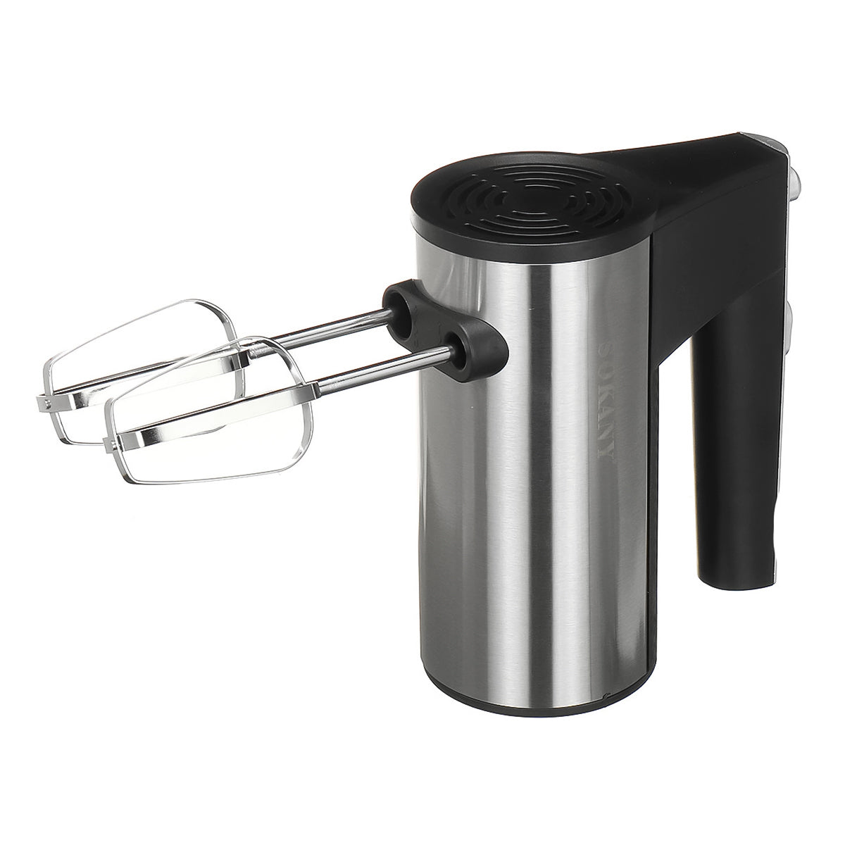 Mixer de mana Sokany SK-6638, 300W, 5 trepte de viteza, Negru/Inox