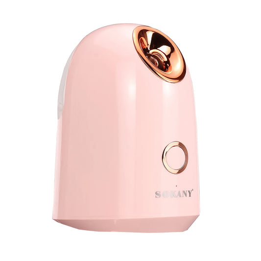 Sauna faciala cu ionizare Sokany SK-6880, 280W, deschidere pori, curatarea fetei, pulverizator aburi, Roz