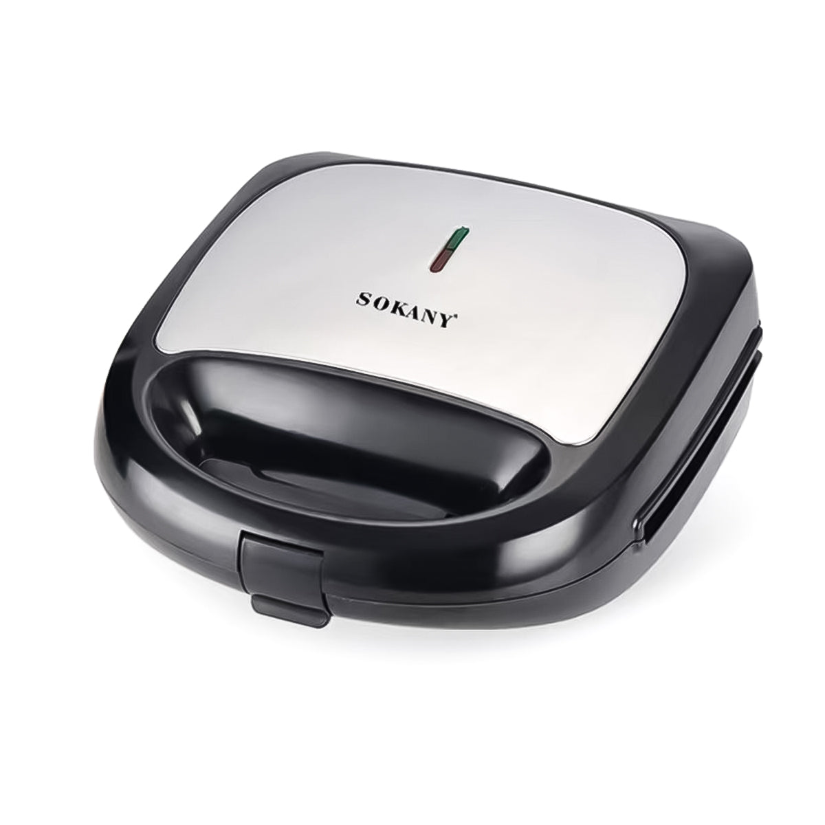 Sandwich maker 3 in 1 Sokany SK-902, 750 W, 3 placi detasabile anti-aderente, Negru/Inox