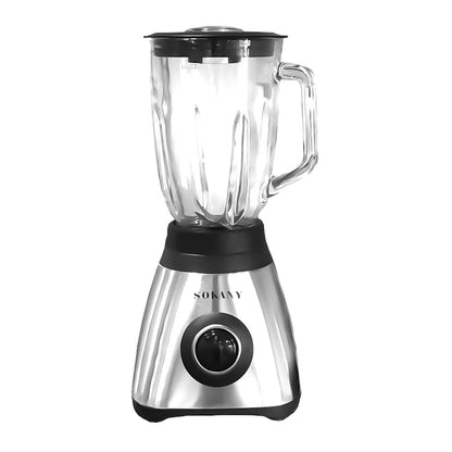 Blender 2 in 1 Sokany SK-146S, 450 W, capacitate recipient 1.5L, 3 trepte viteza, Negru/Inox