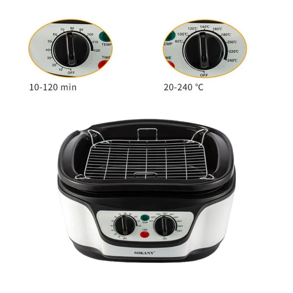 Multicooker 8 in 1 Sokany SK-806, 1500W, 5L, Alb