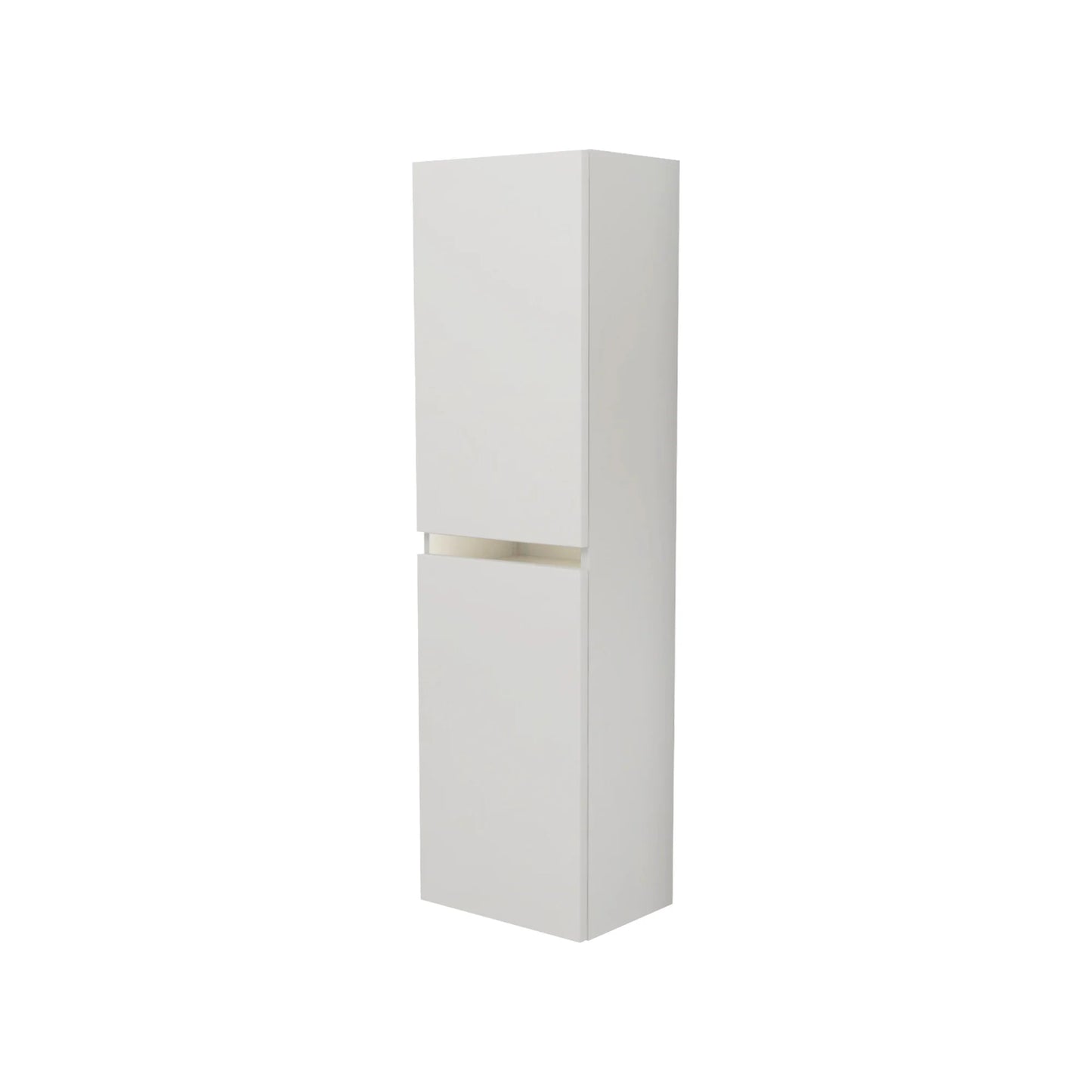 Soldat Baie haaus Zed, Suspendat, 2 Usi, Alb lucios/Alb, MDF, L 29 x l 22 x 104 cm