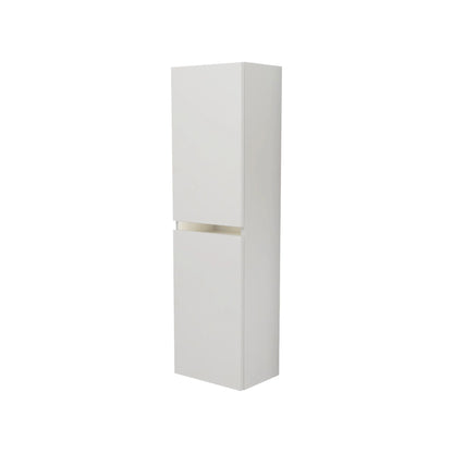 Soldat Baie haaus Zed, Suspendat, 2 Usi, Alb lucios/Alb, MDF, L 29 x l 22 x 104 cm
