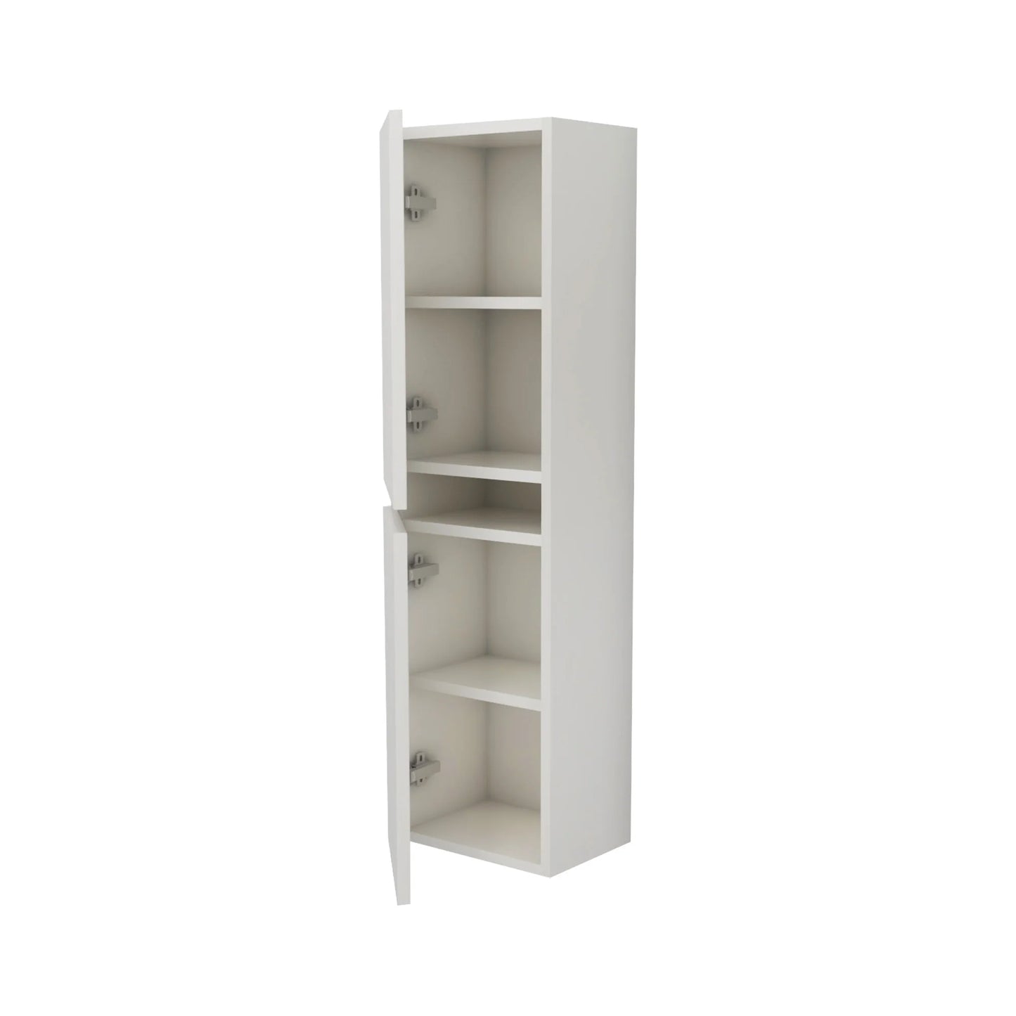 Soldat Baie haaus Zed, Suspendat, 2 Usi, Alb lucios/Alb, MDF, L 29 x l 22 x 104 cm