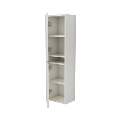 Soldat Baie haaus Zed, Suspendat, 2 Usi, Alb lucios/Alb, MDF, L 29 x l 22 x 104 cm