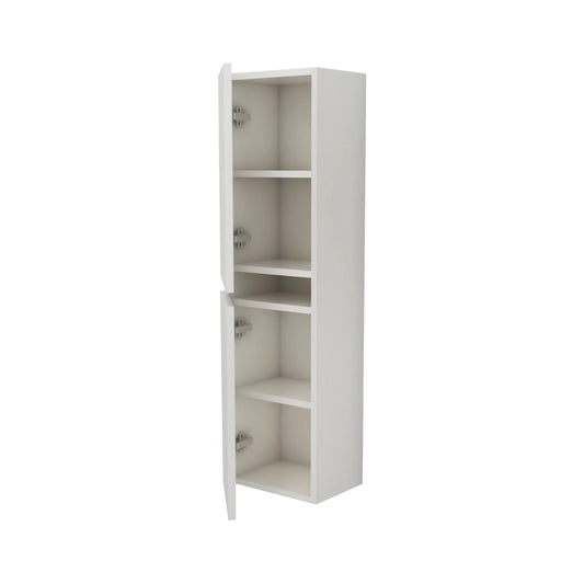 Soldat Baie haaus Zed, Suspendat, 2 Usi, Alb lucios/Alb, MDF, L 29 x l 22 x 104 cm