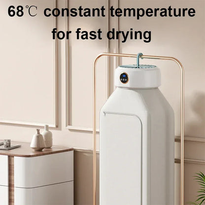 Uscător de Rufe Portabil 600W cu Timer Digital și Sac Pliabil – Ideal pentru Călătorii și Dormitor - EU