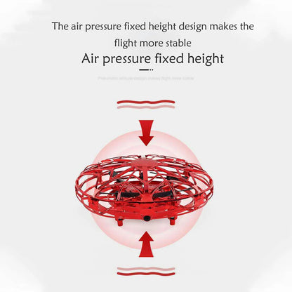 Quadcopter cu Control Prin Inductie Infraroșu și Mod de Mentinere a Altitudinii - Jucărie Drone 3D cu Protecție Completă și Mod Fără Cap - Auriu, One Size