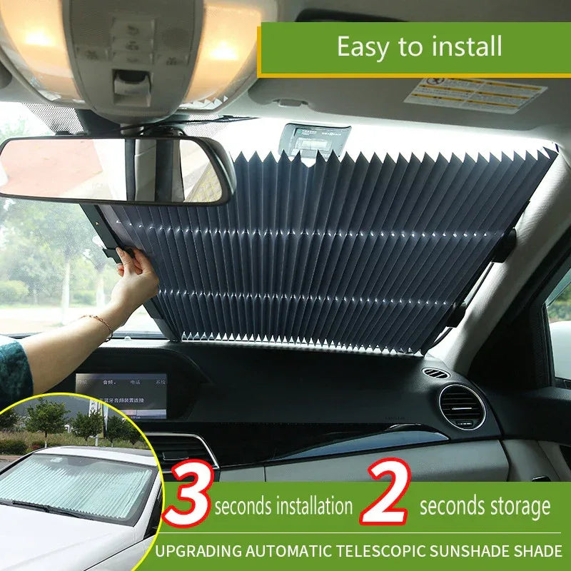 Parasolar Auto Retractabil pentru Blocarea Soarelui și Izolație Termică - 1 buc 70cm
