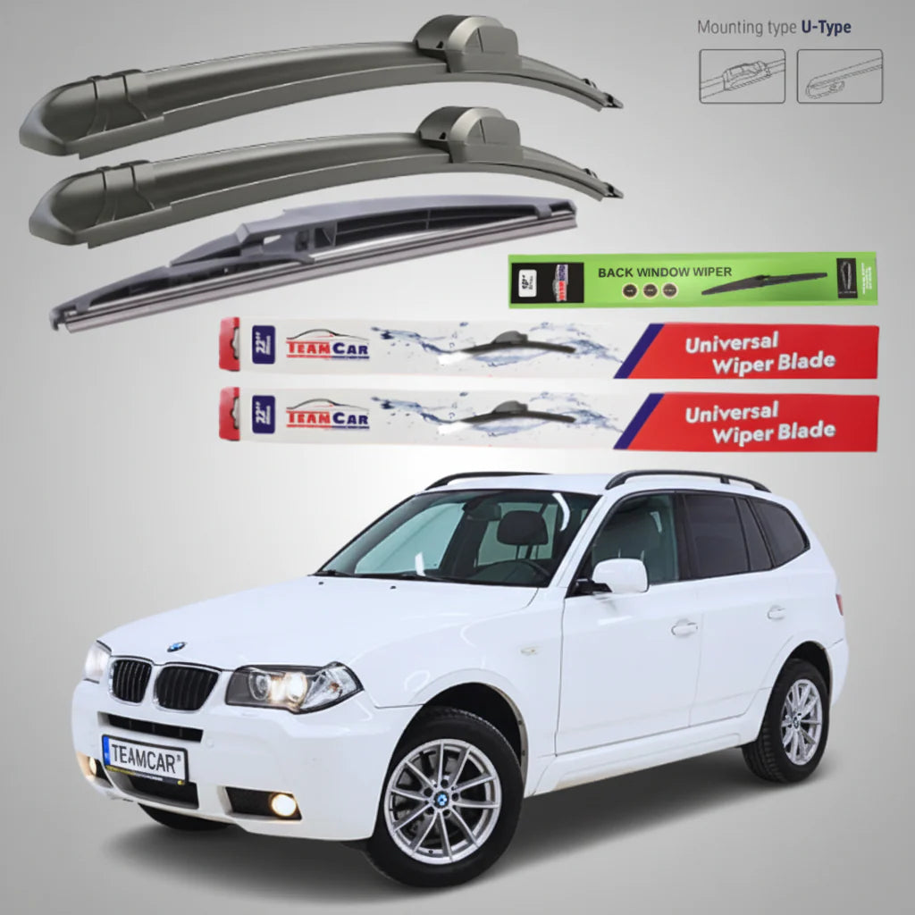 Ștergătoare BMW X3 E83 (2006–2010) Facelift Flat | Set Complet – TeamCar®