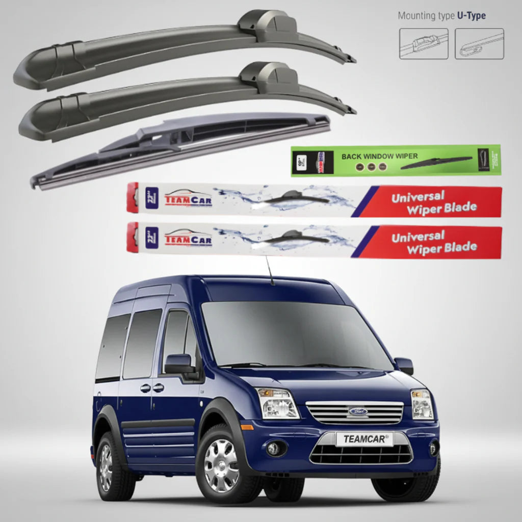 Ștergătoare Ford Transit Connect 2 uși spate (2002–2013) TeamCar® – Flat | Set Complet