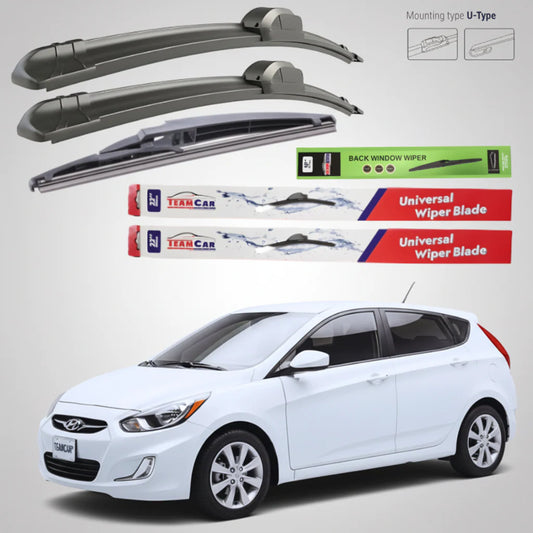 Ștergătoare Hyundai Accent Hatchback (2010–2014) Flat | Set Complet – TeamCar®