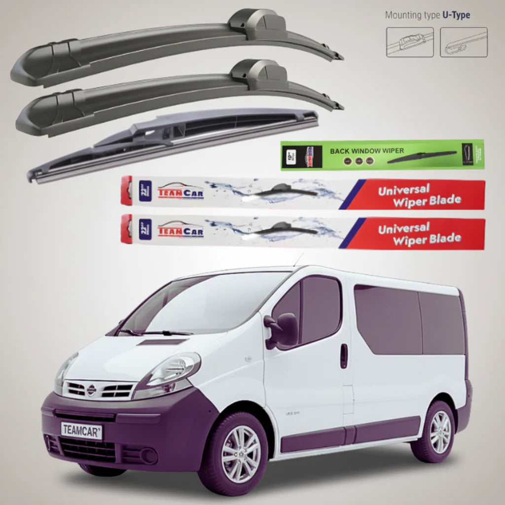 Ștergătoare Nissan Primastar X83 Bus L1H1 (2001–2006) Flat | Set Complet – TeamCar®