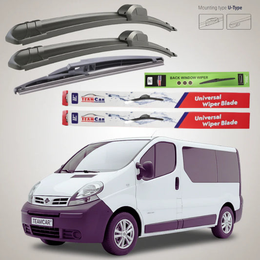 Ștergătoare Nissan Primastar X83 Bus L1H1 (2001–2006) Flat | Set Complet – TeamCar®