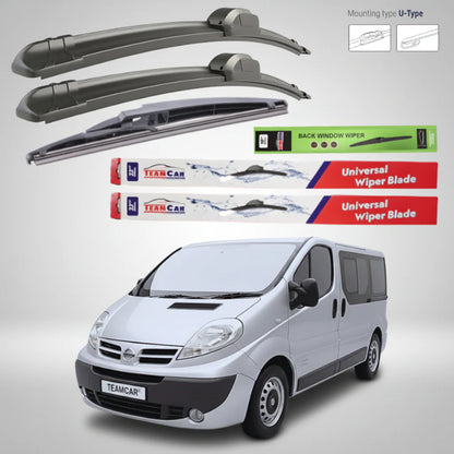 Ștergătoare Nissan Primastar X83 Bus L1H1 (2006–2014) Flat | Set Complet – TeamCar®