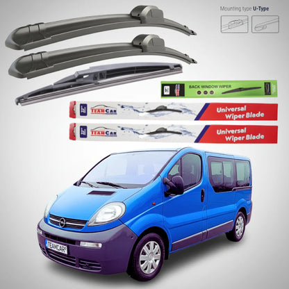Ștergătoare Opel Vivaro Bus L1H1 (2001–2006) Flat | Set Complet – TeamCar®