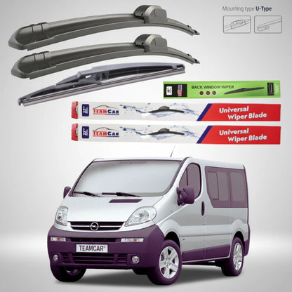 Ștergătoare Opel Vivaro Bus L2H1 (2001–2006) Flat | Set Complet – TeamCar®