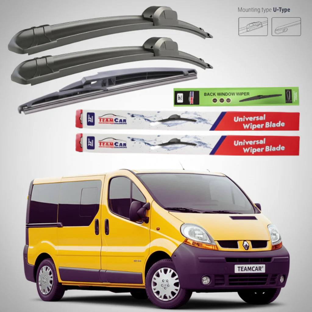 Ștergătoare Renault Trafic II JL Bus L1H1 (2001–2006) Flat | Set Complet – TeamCar®