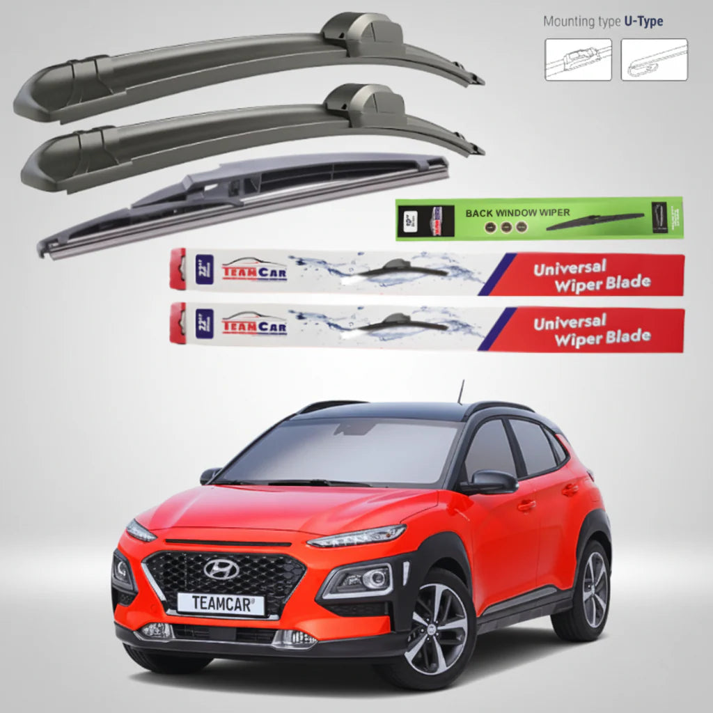 Ștergătoare Hyundai Kona (2017–2020) Flat | Set Complet – TeamCar®