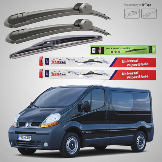Ștergătoare Renault Trafic II JL Bus L2H1 (2001–2006) Flat | Set Complet – TeamCar®