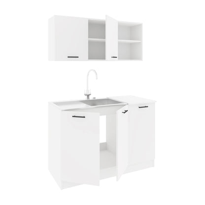 Set Bucatarie haaus Ara, Alb, L 120 cm