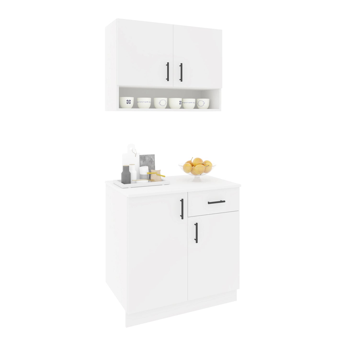 Set Bucatarie haaus Berna, Alb, L 80 cm