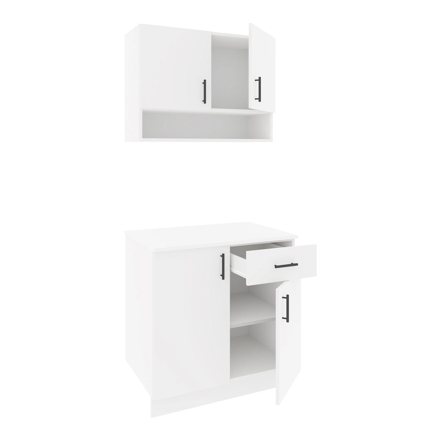 Set Bucatarie haaus Berna, Alb, L 80 cm