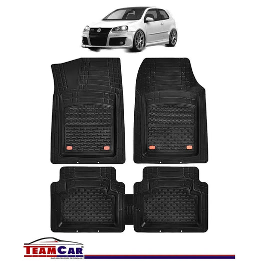 Covorase Auto Compatibile Volkswagen Golf 5 TEAMCAR® Negru Tip Tavă, Set Fata-Spate - 221.ro