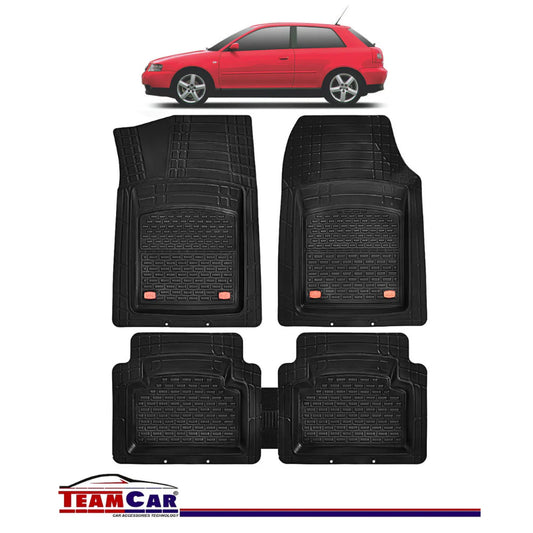 Covorașe Auto Tip Tăviță Compatibile Audi A3 (8L): 1996–2003, Negru, Design Antiderapant, Protecție Completă