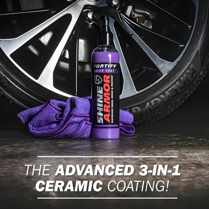 Shine Armor - Spray Ceramic 3 în 1 pentru Protecție și Lustruire - Kit 236ml