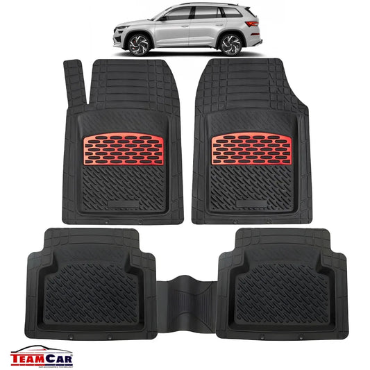 Skoda Kodiaq Covorase Auto TeamCar® Tip Tavita Compatibile (2016–2023) Red - 221.ro