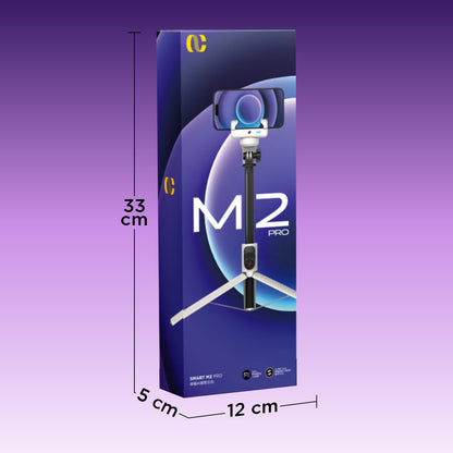 Gimbal Aochuan SMART M2 PRO, D6729, tip selfie-stick, Content Creator Edition, Negru Mat