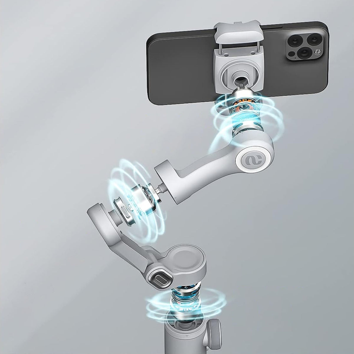 Gimbal Aochuan SMART X PRO, D6731, cu 3 axe, baterie Inclusa, aplicatie dedicata, Content Creator Edition, Gri Mat