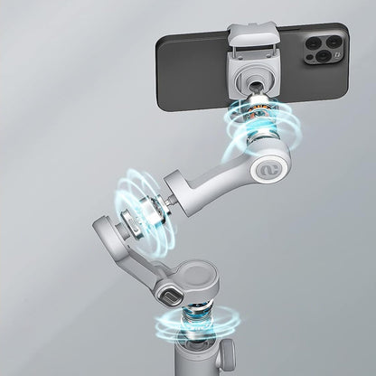 Gimbal Aochuan SMART X PRO, D6731, cu 3 axe, baterie Inclusa, aplicatie dedicata, Content Creator Edition, Gri Mat