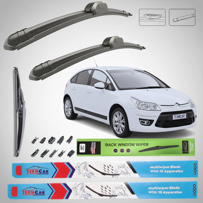 Ștergătoare Citroen C4 Facelift (2008–2010) Flat | Set Complet – TeamCar®