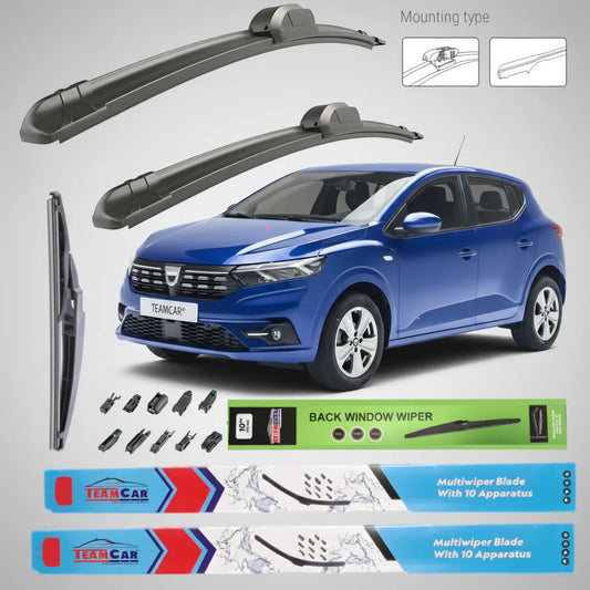 Ștergătoare Dacia Sandero III (2021+) TeamCar® – Set Complet