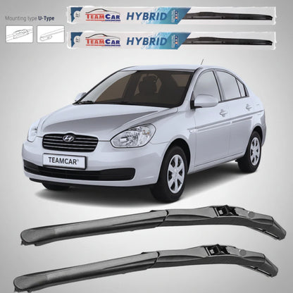 Ștergătoare Hyundai Accent (2003–2006) Hibrid | Set față – TeamCar®