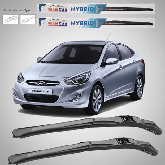 Ștergătoare Hyundai Accent Sedan (2010–2014) Hibrid | Set față – TeamCar®