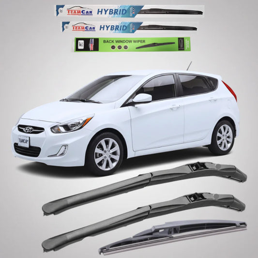 Ștergătoare Hyundai Accent Hatchback (2010–2014) Hibrid | Set Complet – TeamCar®