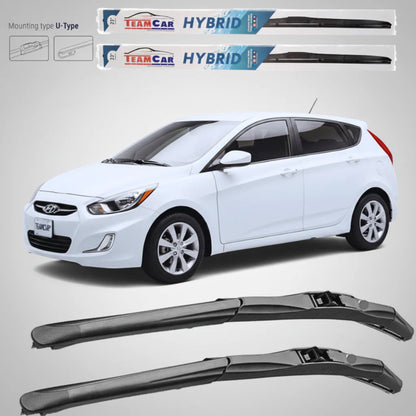 Ștergătoare Hyundai Accent Hatchback (2010–2014) Hibrid | Set față – TeamCar®