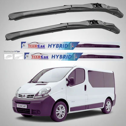 Ștergătoare Nissan Primastar X83 Bus L1H1 (2001–2006) Hibrid | Set față – TeamCar®